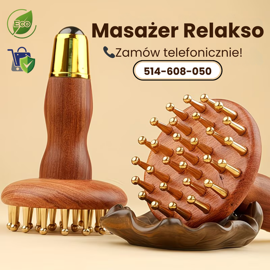 Masażer Relakso - Drewniany masażer do całego ciała